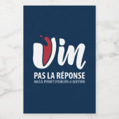 Vin, pas la response wijn etiket (Enkel label)