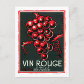 Vin Rouge De Table Wine LabelEurope Briefkaart (Voorkant)