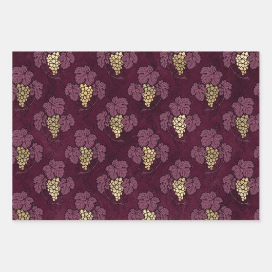 Vin Rouge Franse rode wijn Inpakpapier Vel (Voorkant 3)