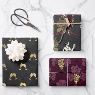 Vin Rouge Franse rode wijn Inpakpapier Vel