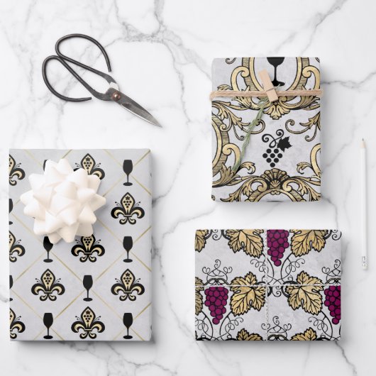 Vin Rouge Franse rode wijn Inpakpapier Vel (Voorkant)