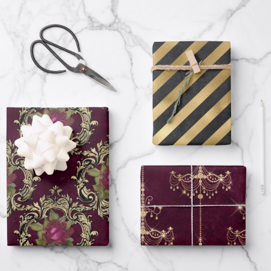 Vin Rouge Franse rode wijn Inpakpapier Vel (Voorkant)