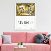 Vin Rouge Wine LabelEurope Canvas Afdruk (Insitu (Woonkamer))