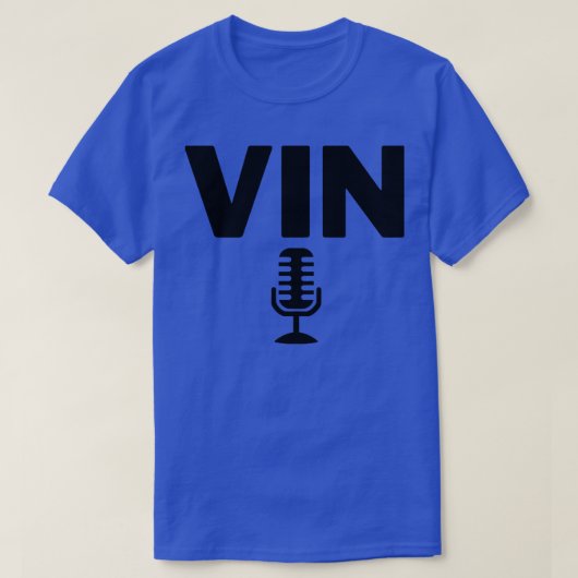 Vin Scully Microfoon 15 T-shirt (Design voorkant)