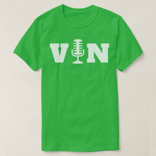 Vin Scully Microfoon 6 T-shirt (Design voorkant)