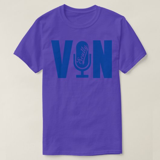 Vin Scully Microfoon Vin Microfoon 1 T-shirt (Design voorkant)