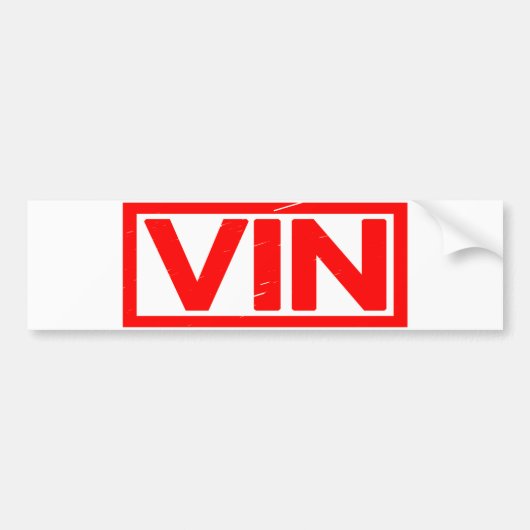 Vin Stamp Bumpersticker (Voorkant)