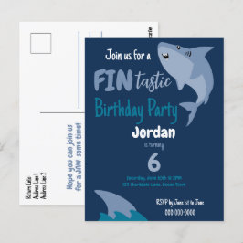 Vin-tastisch Haifisch Verjaardagsfeestje Kinderen Briefkaart