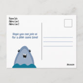 Vin-tastisch Haifisch-verjaardagsfeestje Kinderen  Briefkaart (Achterkant)