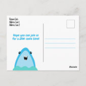 Vin-tastisch Haifisch-verjaardagsfeestje Kinderen  Briefkaart (Achterkant)