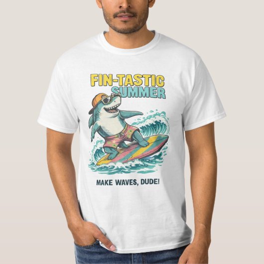 Vin-tastische golven t-shirt (Voorkant)