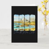 Vina Del Mar Chile Travel Brushstroke Vina Del Mar Kaart (Gele Bloem)