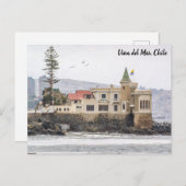 Viña del Mar, Chili, El Castillo Wulff Briefkaart (Voorkant / Achterkant)