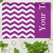 Vina del Mar Paars Wave Chevron aanpasbaar Theedoek (Gevouwen)