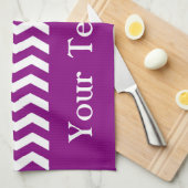 Vina del Mar Paars Wave Chevron aanpasbaar Theedoek (Quarter Fold)