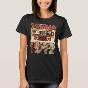 Vinage 1972 met cassetteband t-shirt