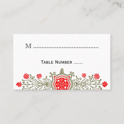 Vinage Daisy Element aangepaste tabel Kaarten Plaatskaartje (Voorkant)