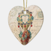 Vinage Frans Valentijn hart ornament (Links)