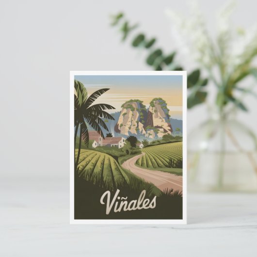 Viñales Cuba Vintage Briefkaart (Staand voorkant)
