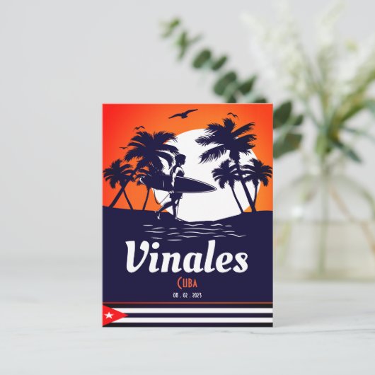 Vinales Palm Tree Cuba Souvenirs Briefkaart (Staand voorkant)