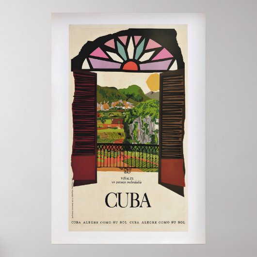 Viñales-vallei, Cuba Oude Reisposter 1 Poster (Voorkant)