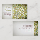 Vinatage gebladerte retro stijl visitekaartje (Voorkant / Achterkant)