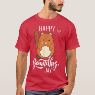 Vinatage Happy Groundhog Day Funny Wood Chuck Holi T-shirt