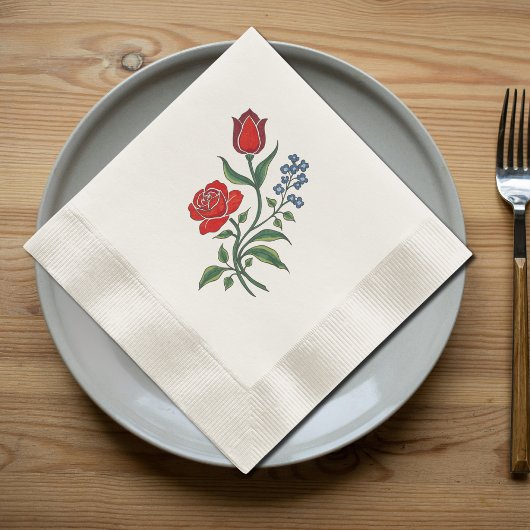 Vinateg Bloem - volks kunst servetten