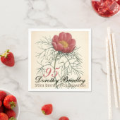 Vinatge Botanical Peony 95th Birthday Party PN Servetten (Insitu)