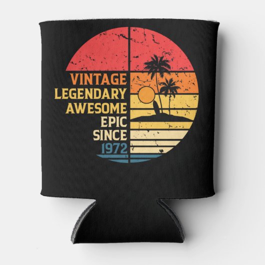 Vinatge Geweldige Birthday 1972 Blikjeskoeler (Voorkant)