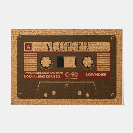 Vinatge Radio Doormat, Retro Mat Present (Voorkant)