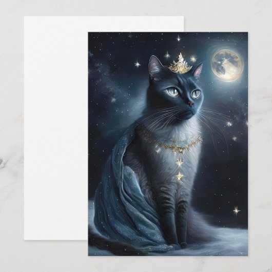 Vinatge Royal Cat Bedankkaart (Voorkant / Achterkant)