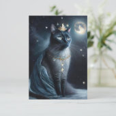 Vinatge Royal Cat Bedankkaart (Staand voorkant)