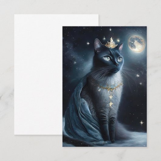 Vinatge Royal Cat Bedankkaart (Voorkant / Achterkant)