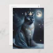 Vinatge Royal Cat Feestdagenkaart (Voorkant / Achterkant)