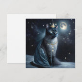 Vinatge Royal Cat Feestdagenkaart (Voorkant / Achterkant)