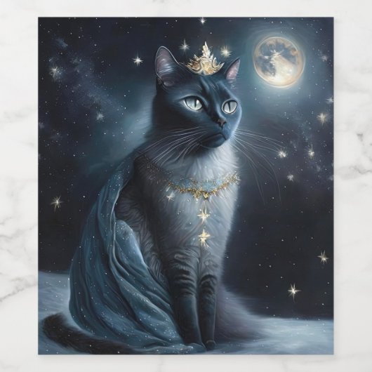 Vinatge Royal Cat Wijn Etiket (Enkel label)