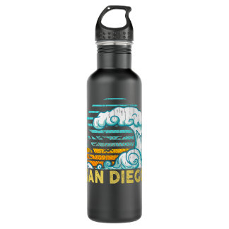 Vinatge San Diego Wave Retro Surfing Surf Souvenir Waterfles