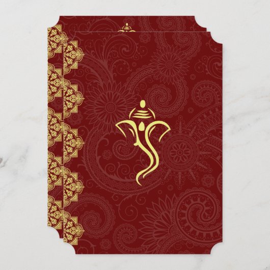 Vinayaka Wedding Invitations Kaart (Voorkant / Achterkant)