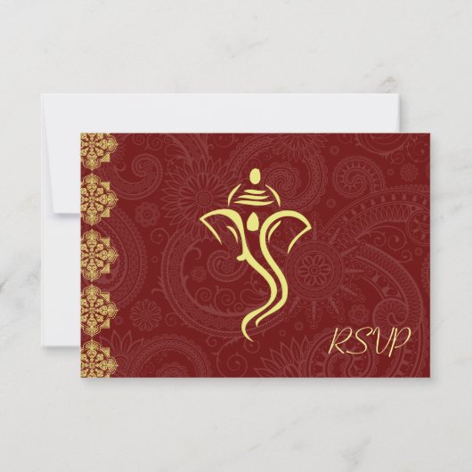 Vinayaka Wedding RSVP-kaarten RSVP Kaartje (Achterkant)