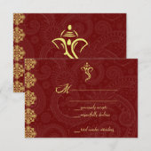 Vinayaka Wedding RSVP-kaarten RSVP Kaartje (Voorkant / Achterkant)