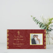 Vinayaka Wedding Save the Date Fotokaarten (Staand voorkant)