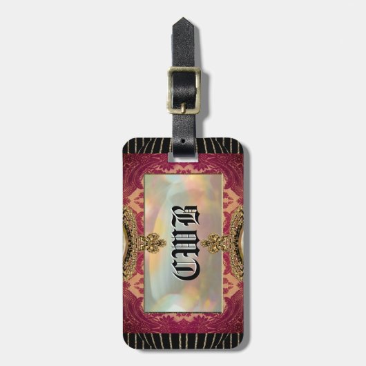 Vinayya Monogram Bagagelabel (Voorkant verticaal)