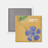 "Vinca" Dish Washer status Floral Magnet (Voorkant / Achterkant)