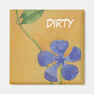 "Vinca" Dish Washer status Floral Magnet