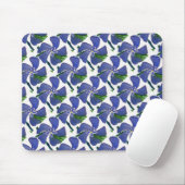 "Vinca Vine" Gekoppelde patroonflora Mousepad Muismat (Met muis)