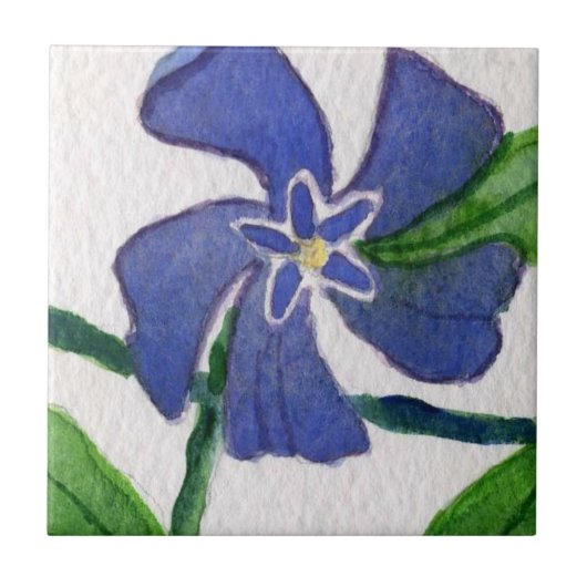 "Vinca Vine" Kitchen Garden Ceramic Tile Tegeltje (Voorkant)