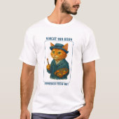 Vincat Van Gogh Impressio-miauw-nist Grappig T-shirt (Voorkant)