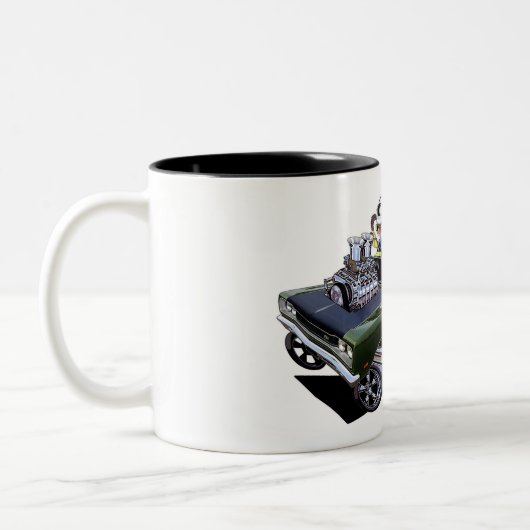 Vince crain 1969 Geboren in Buzz Tweekleurige Koffiemok (Links)