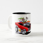 Vince Crain BIRD FINK 1969 rode spier auto Tweekleurige Koffiemok (Voorkant links)